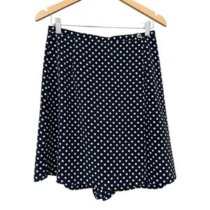 Vintage 90s Polkadot Skort Size Medium Navy White Northern Traditions
